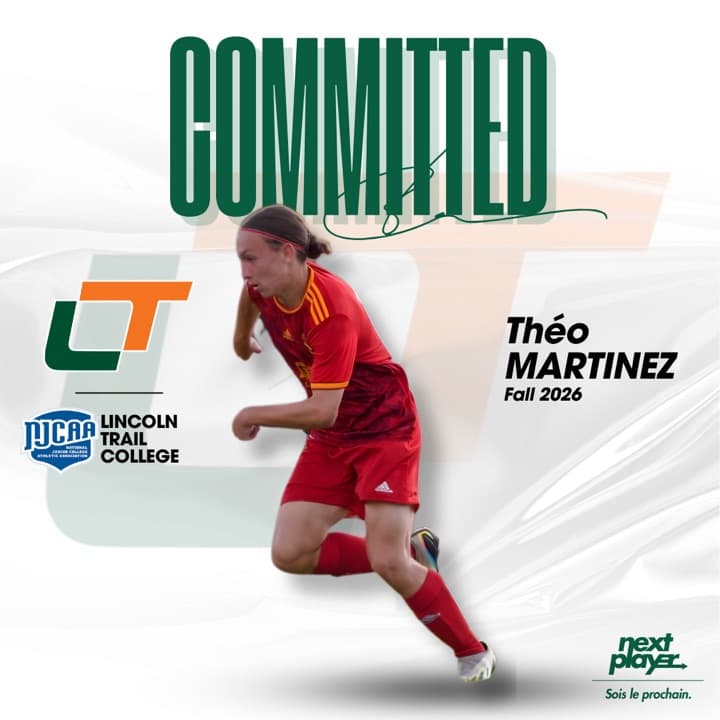 Théo Martinez s'engage avec Lincoln Trail College (NJCAA)