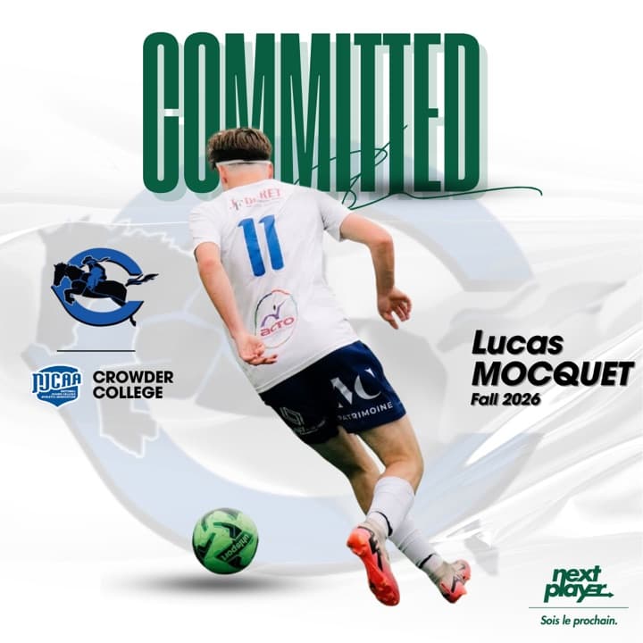Lucas Mocquet s'engage avec Crowder College (NJCAA)