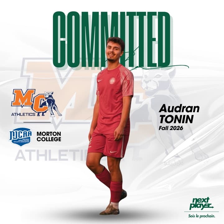 Audran Tonin s'engage avec Morton College (NJCAA)